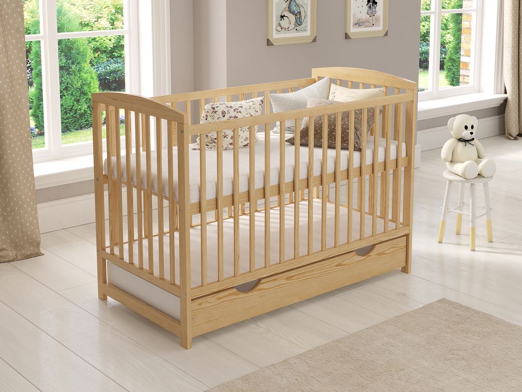 Love For Sleep Babybett Gitterbett mit Schublade 120 x 60 + Produktbild 