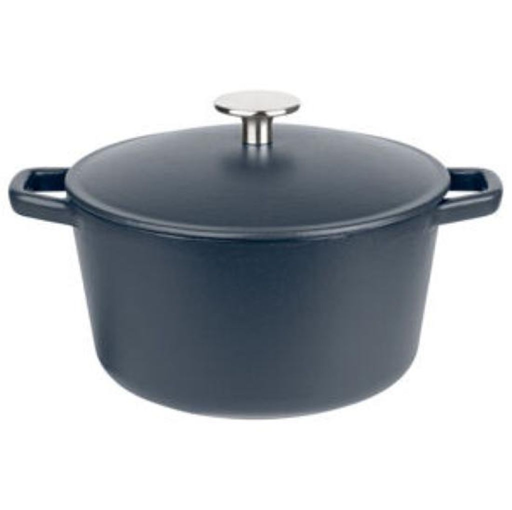 GSW Gusseisentopf mit Emaille 21cm, ca. 3,8 Liter, blau, Produktbild 