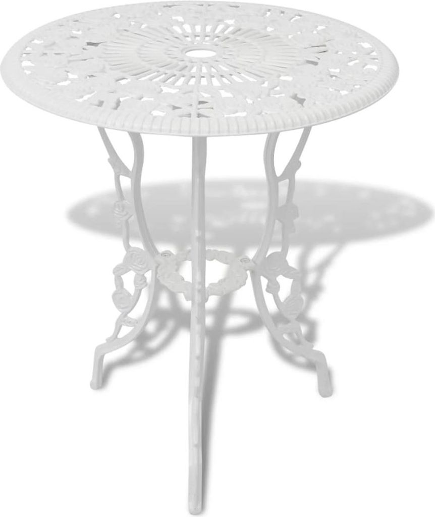 vidaXL 3dílná sada Bistro Set Litý hliník Bílá Obrázek produktu 