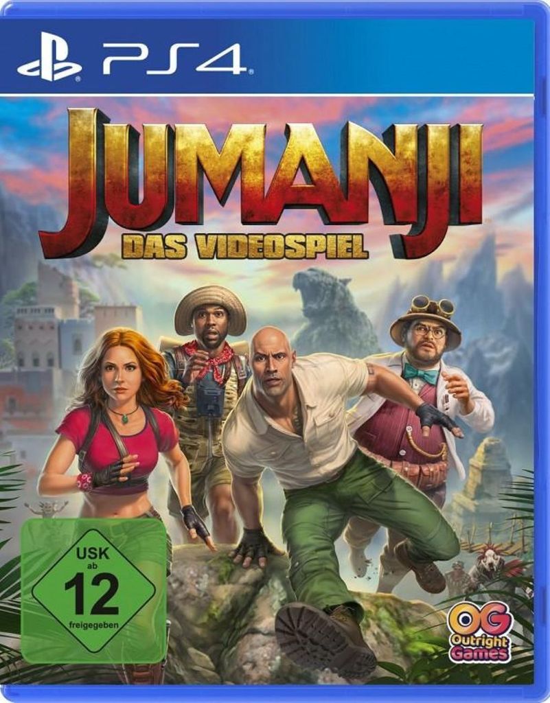 The cover art for the Jumanji video game for PS4.