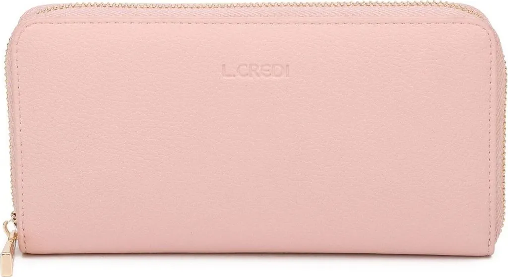 Portefeuille Rose L.CREDI Polly Idéal pour Ranger Cartes et Monnaie Chic