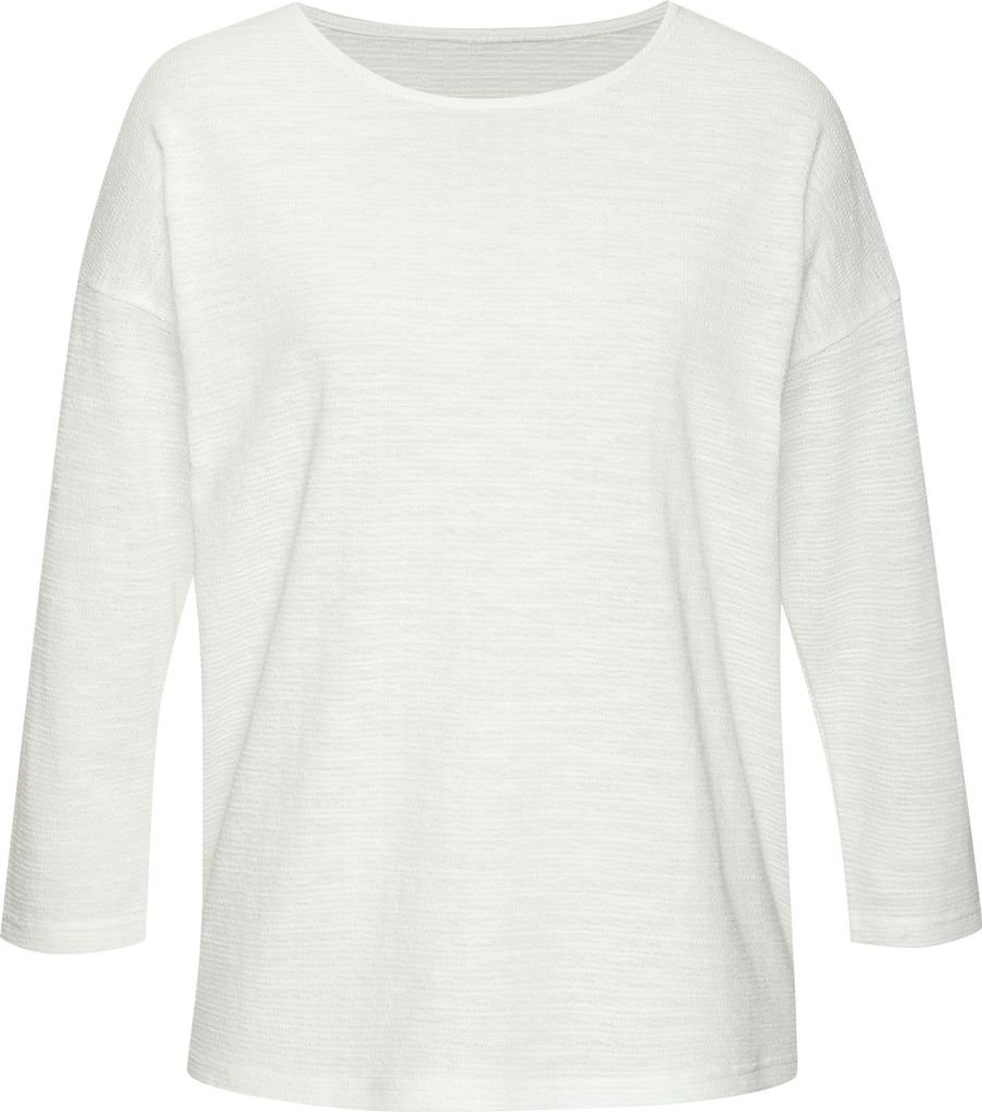VIVANCE Langarmshirt creme Größe 40/42