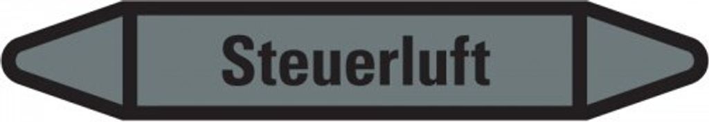 Dreifke Aufkleber I RKZ-Etikett Steuerluft, grau/schwarz, für Ø 40-60mm, 218...