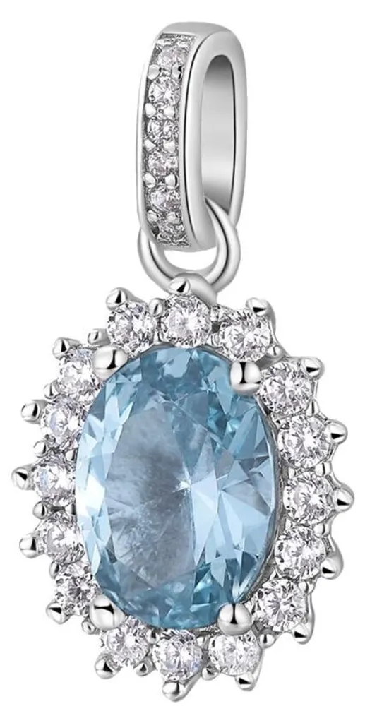 Collier Fin Argent Bleu Clair Brosway FCL15 : Idée Cadeau Bijou Femme