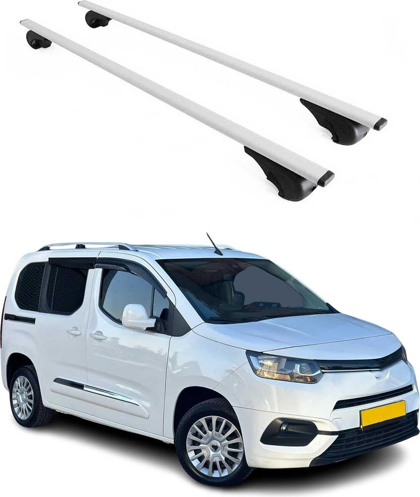 Dachträger Grundtäger für Toyota Proace City 2019-2025 75kg Metall Silber 2 tlg