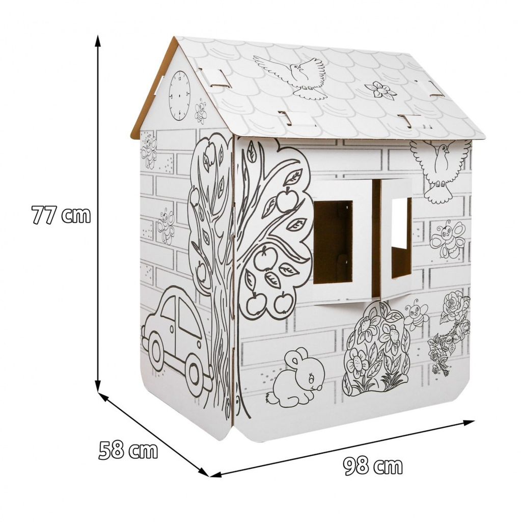 Dům XXL s autem 3D omalovánky pro děti Obrázek produktu 