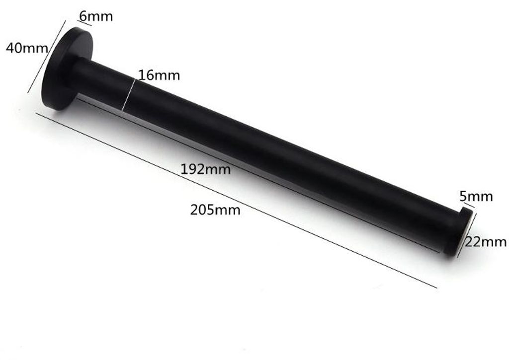 Schwarz Kleiderbügel für Wand 20cm