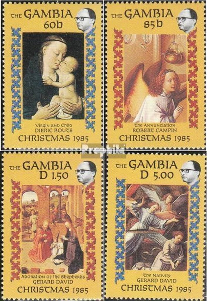 Briefmarken Gambia 1985 Mi 595-598 (kompl.Ausg.) postfrisch Weihnachten