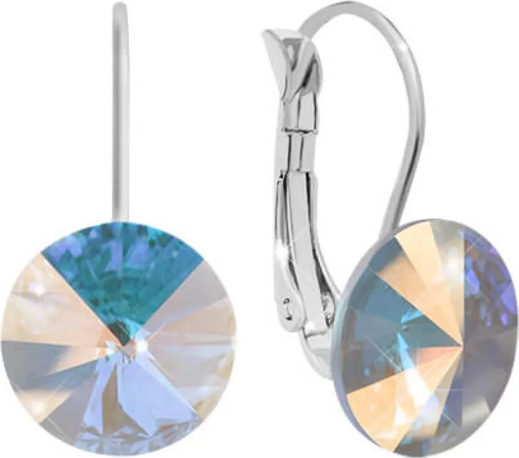 Boucles d'oreilles Rivoli Crystal AB pour mariage et grande soirée