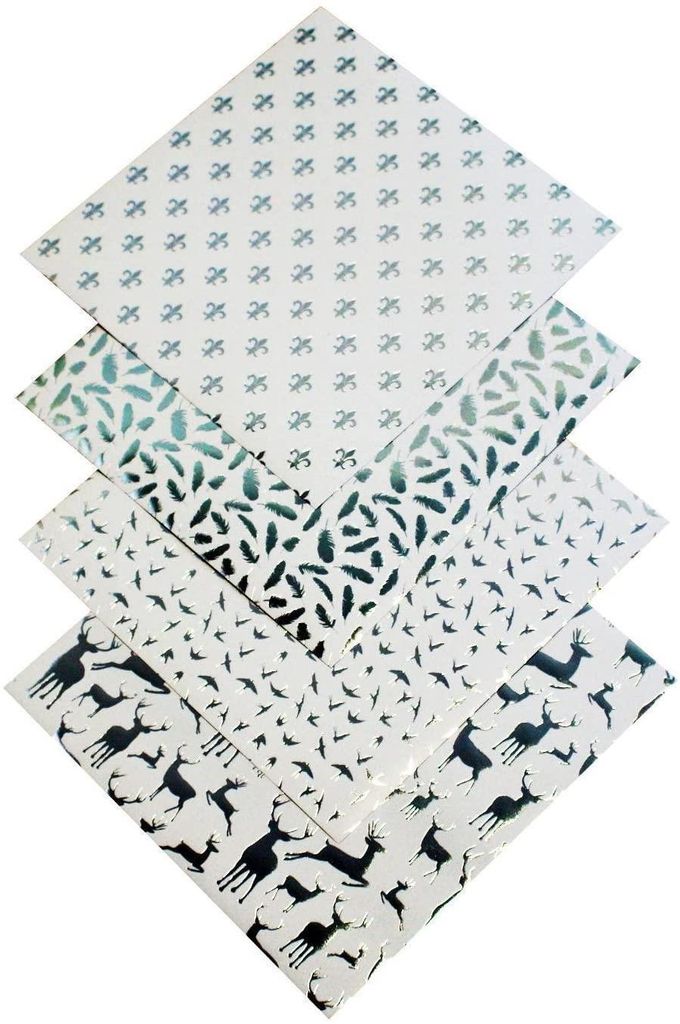 Gebrüder Bertels Faltpapier Silver XMas 15x15 cm 110 g/qm Origami Papier