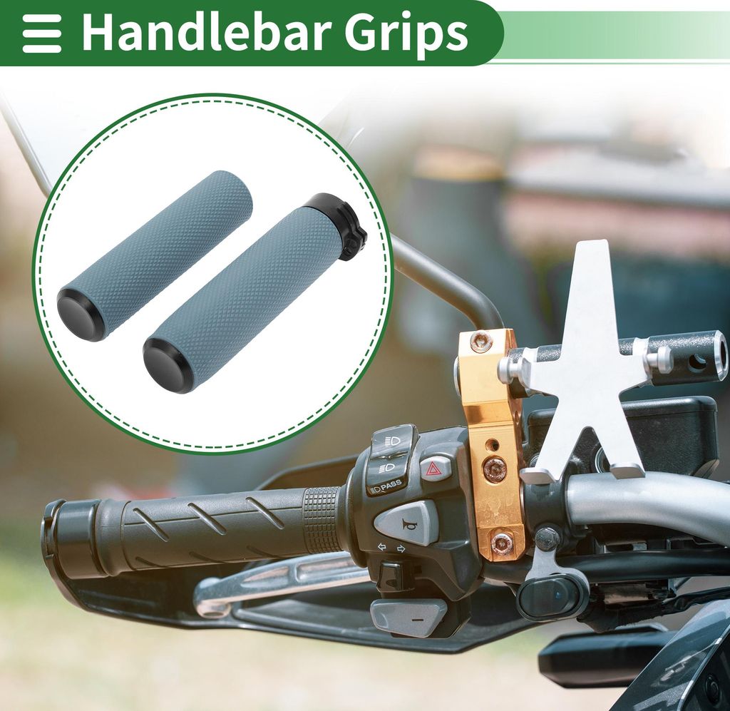 1" 25mm 1.1" 28mm Motorrad-Handgriffe-Abdeckungs-Set rutschfeste TPU-Handgriffe für Motorrad Roller Fahrrad ATV Blau 1 Satz