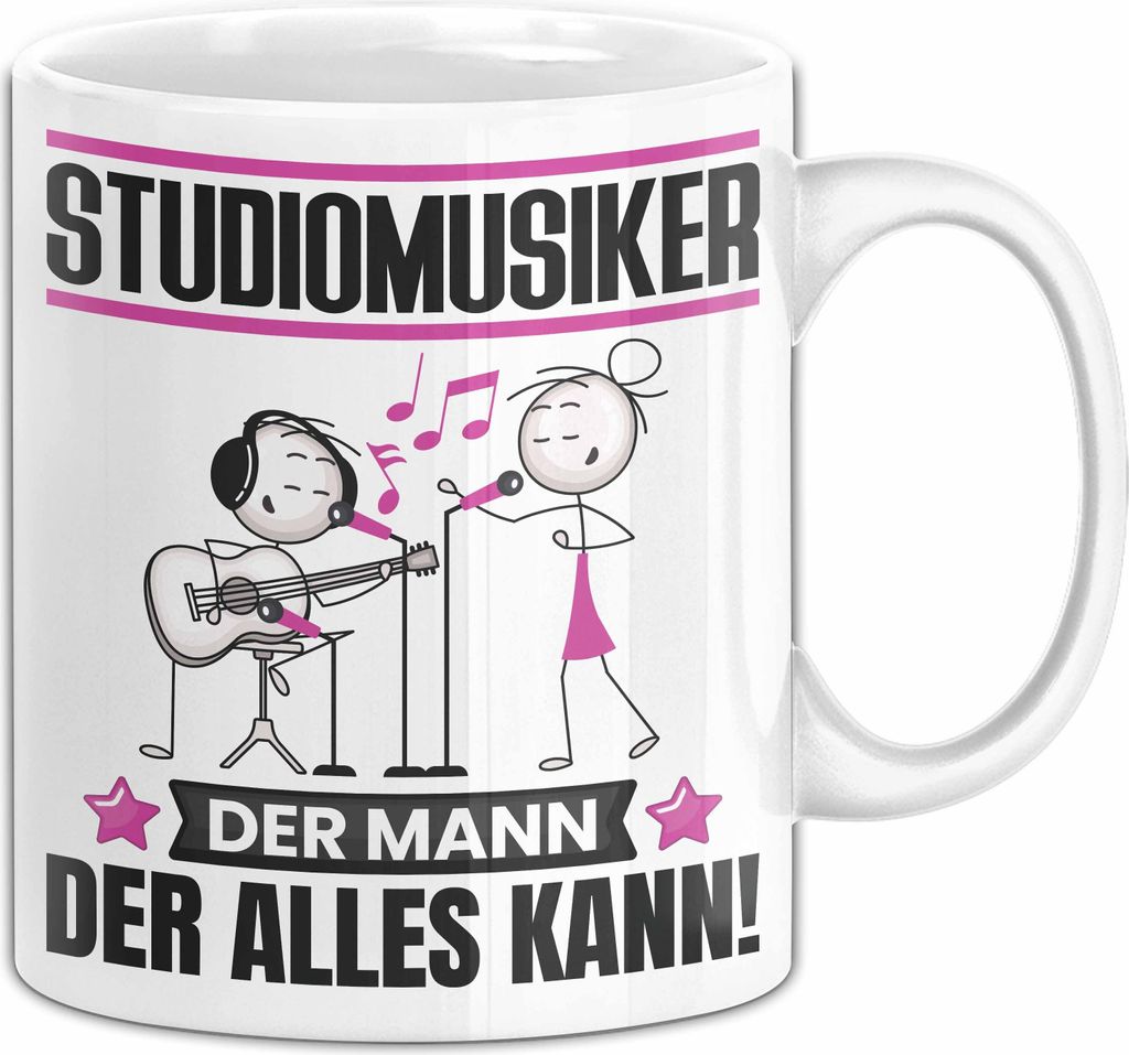 Studiomusiker Tasse Geschenk für Studiomusiker Der Mann Der Alles Kann Geschenkidee zum Geburtstag (Weiß)