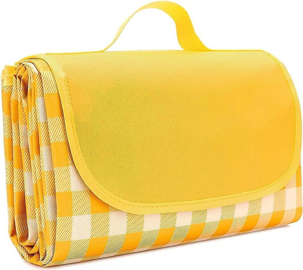 Picknickdecke mit wasserdichter Rückseite, 150 x 200 cm, großer Outdoor-Teppich, Strand-Campingmatte, faltbar, sanddicht, Grasteppich, Picknickma...