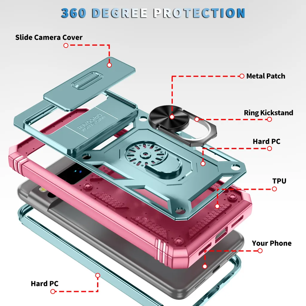 Cover Robusta Google Pixel 8 Pro: Protezione Completa e Cavalletto - 4