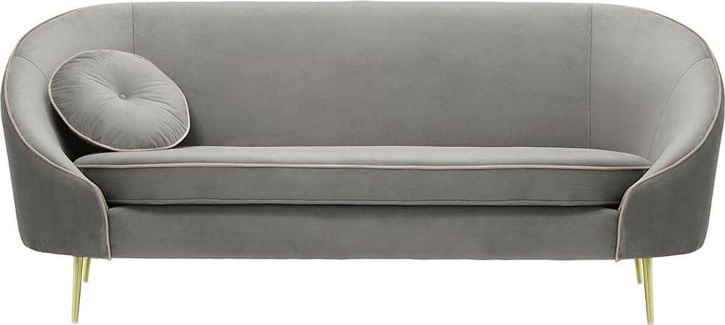 Dreisitzer-Sofa Kooper-Velluto 15-Contrast piping-gold metal