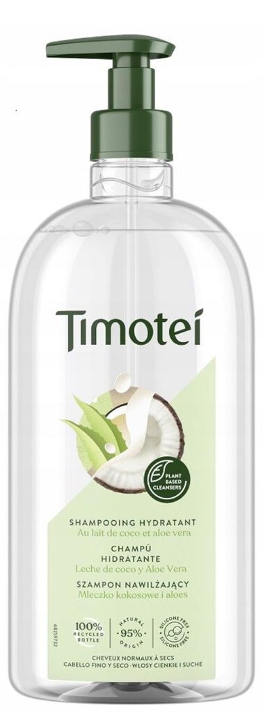 Timotei Feuchtigkeitsspendendes Shampoo mit Kokosnuss und Aloe Vera 750 ml