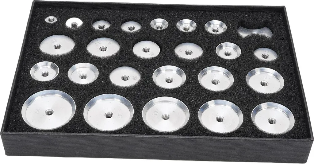 Matrices en aluminium pour presse de montre - 25 tailles plates et rondes