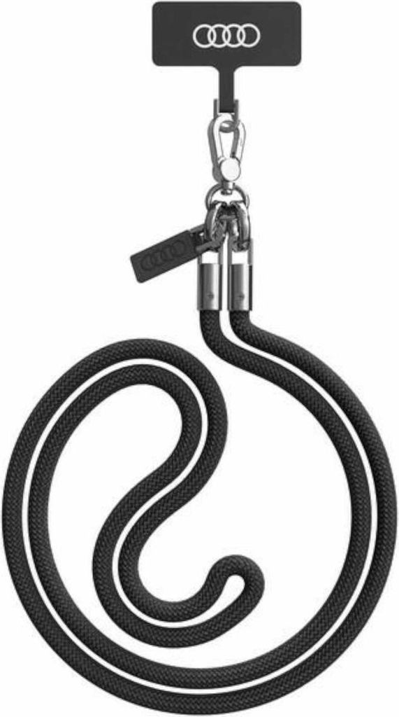 Audi Universal-Telefonband 120cm 6mm Querschläger schwarz AU-CBL8-R8/D1-BK Schutzhülle