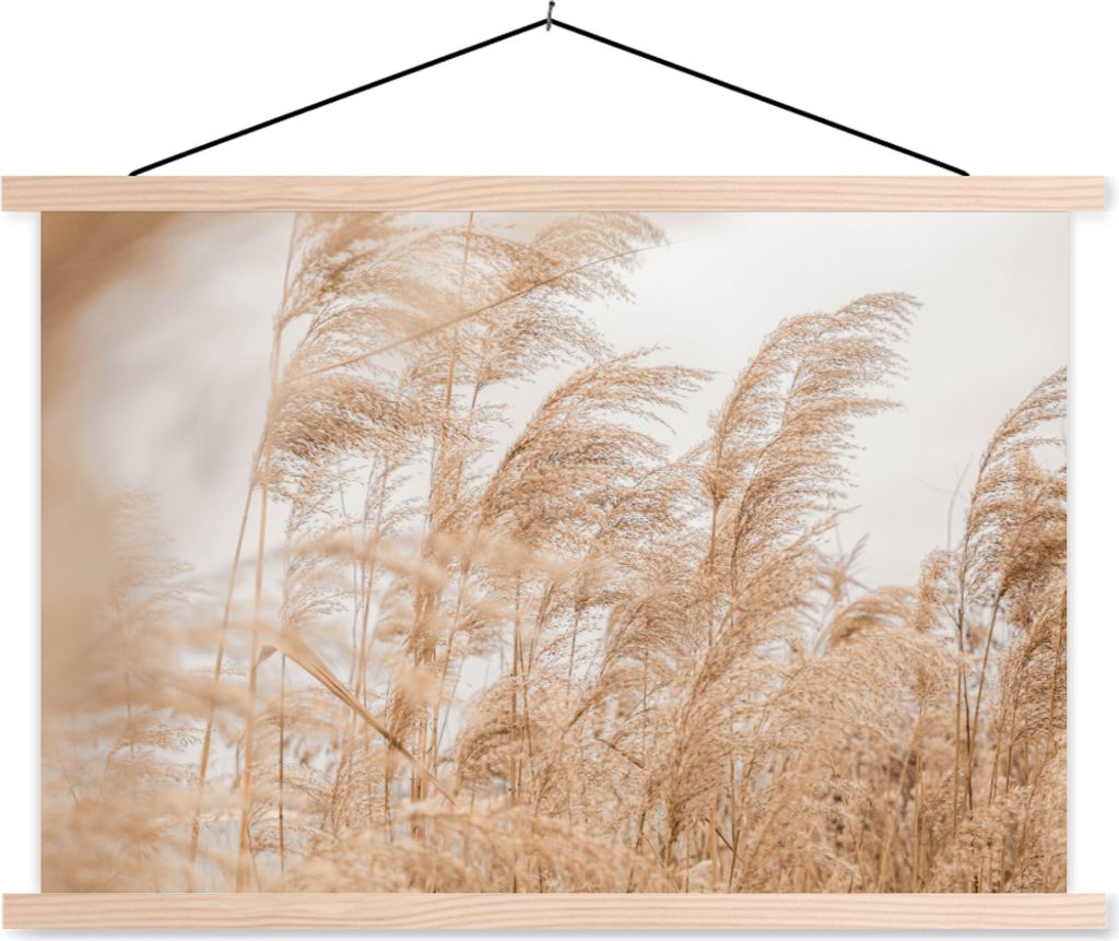 MuchoWow Textilposter Maserung - Pastell - Stilleben 120x80 cm mit holzfarbenen Rahmen - Aufhängeset