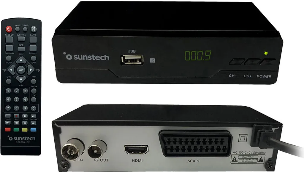 Ricevitore DTT Sunstech DTB210HD2 | Decoder DVB-T2 HD per Nuovo Switch-off - 3
