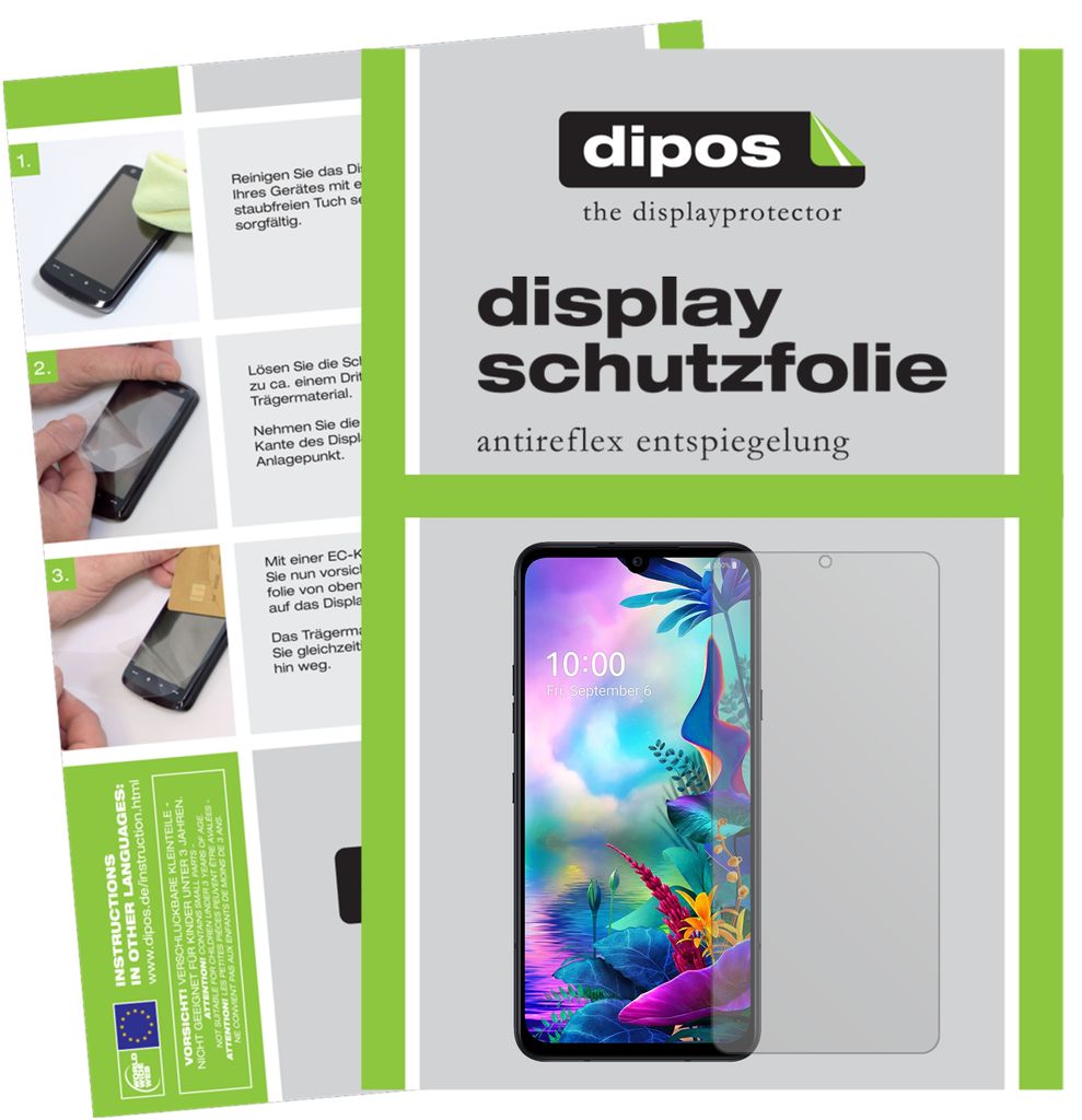 5x Schutzfolie für LG G8X ThinQ matt Displayschutzfolie Folie Display Schutz dipos