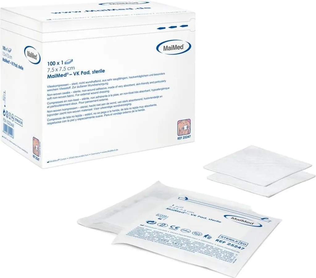 Maimed VK Pad Sterili 5x5 cm 100 pz - Delicato per Bambini e Anziani