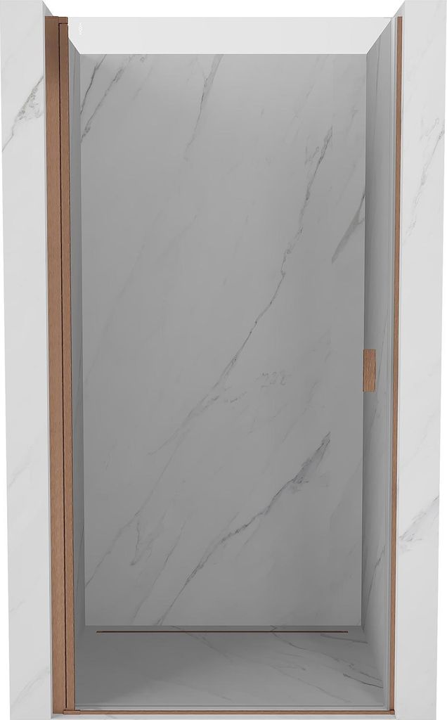 Mexen Mist-B Duschpende Tür 95 cm, transparent, gebürstetes Kupfer - 8A2-095-000-65-00