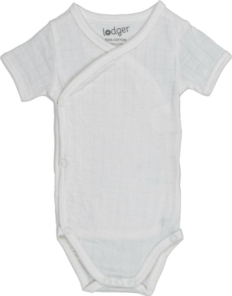 Lodger Solid Wickelbody Kurzarm - Gr. 62 - Cloud Dancer | Extra