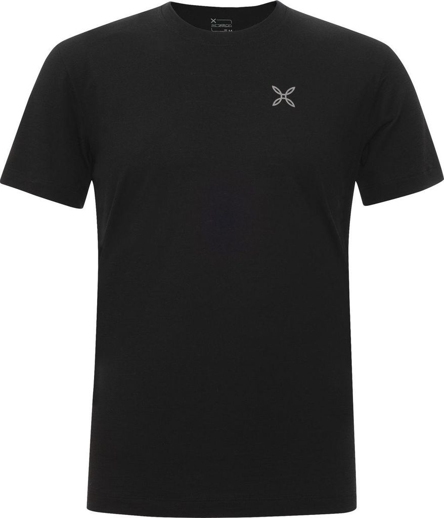 Montura LOGO MERINO T-SHIRT - Herren, Farbe:90-BLACK, Größe:S