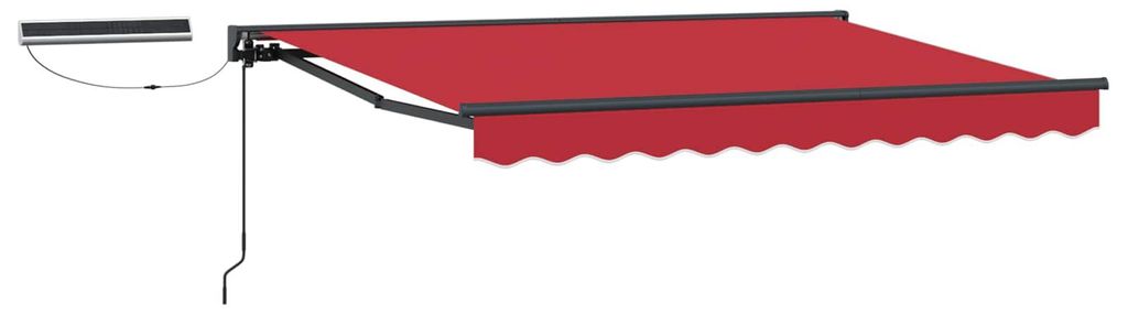 Elektrische ausziehbare Markise Rot 3,5 x 2 m