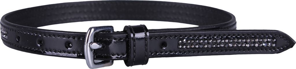 QHP Sporenriemen Las Vegas, Größe:Standard, Farbe:schwarz/grau