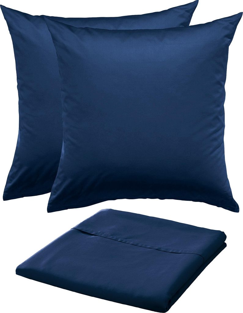 Erwin Müller Sommer-Set Landshut" 3-teilig dunkelblau 1x 240x280 cm + 1x 80x80 cm"