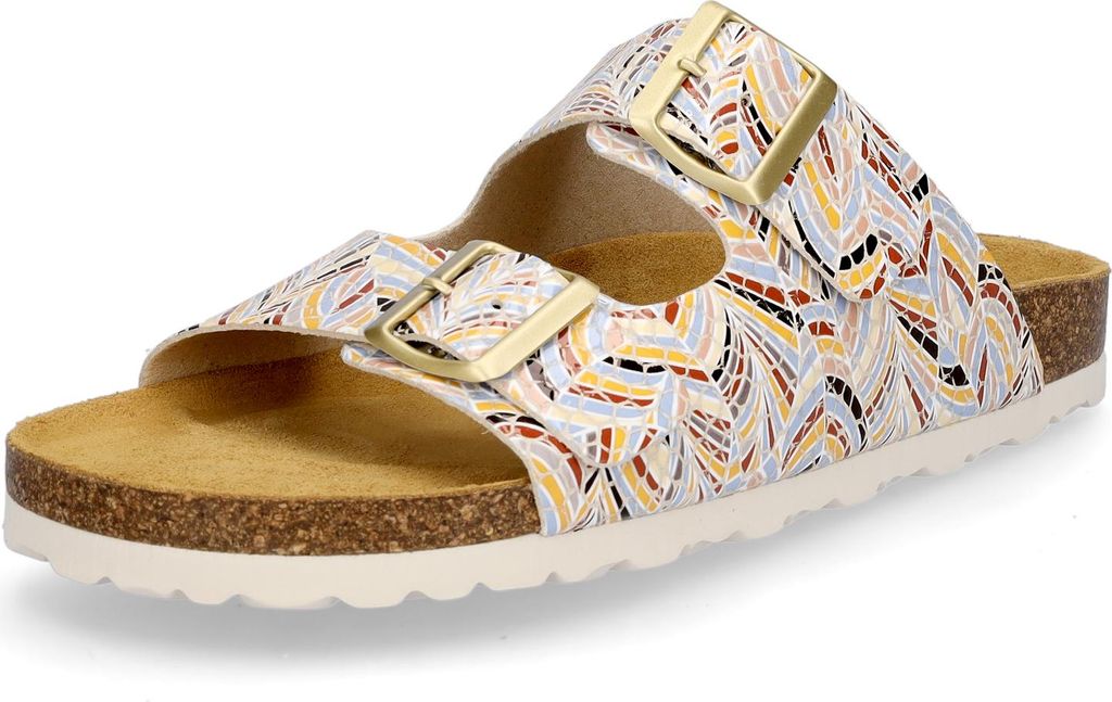 MIDS MOMO Damen Pantolette Multi mit Rauleder-Fußbett und EVA-Sohle