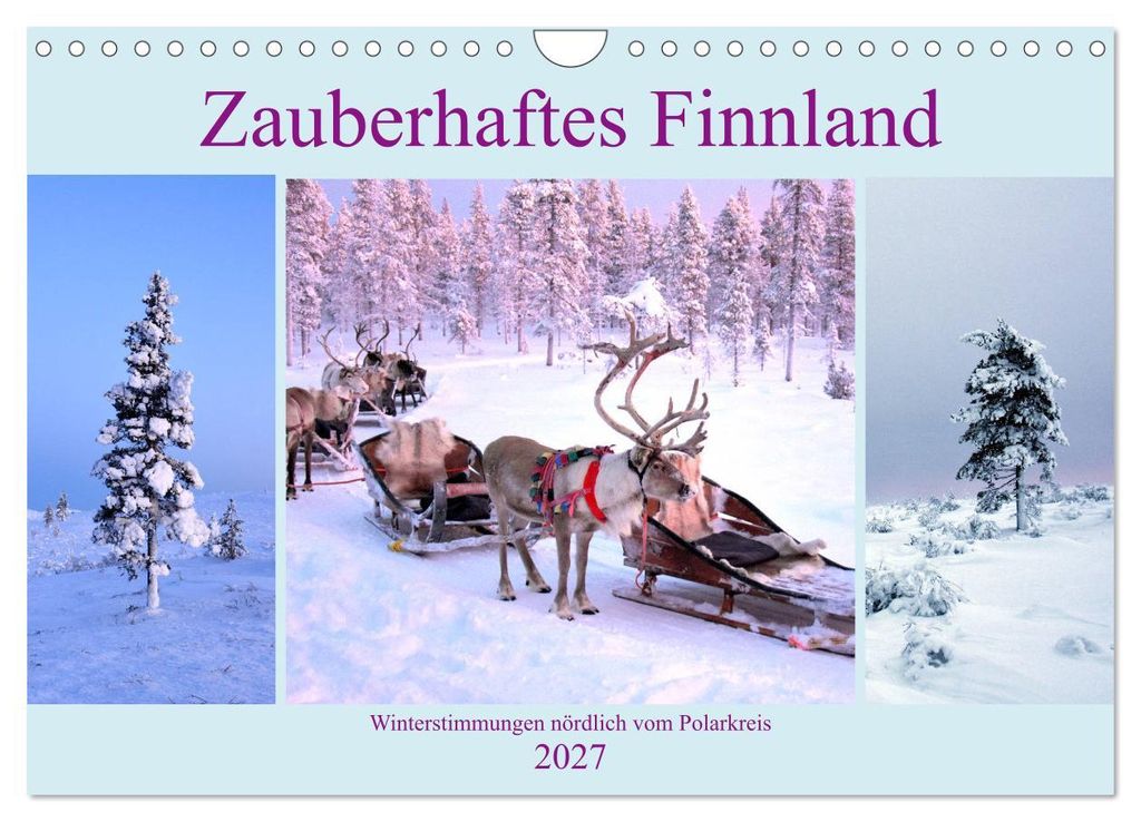 Zauberhaftes Finnland (Wandkalender 2027 DIN A4 quer), CALVENDO Monatskalender