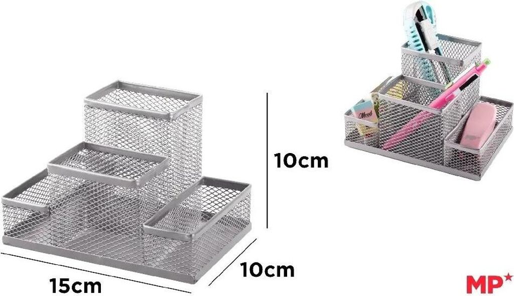 Schreibtisch-Organizer aus Netzgewebe, 15,5 x 10 cm, schwarz – MP Main Paper
