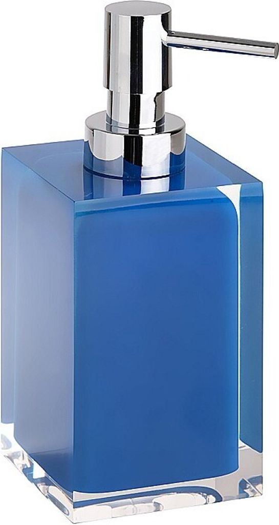 BISTA Seifenspender Polyresin Blau 70x172x82 mm, 250 ml für Bad & Küche >> freistehend anwendbar