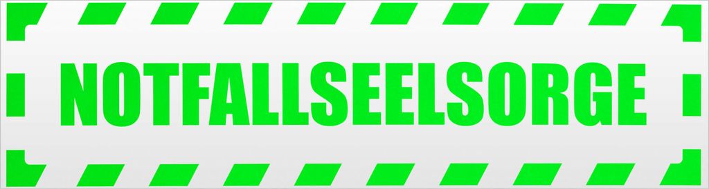 Kiwistar Notfallseelsorge gestreift Magnetschild Schild magnetisch - 20cm Neongrün - Magnetfolie für Auto PKW Kfz