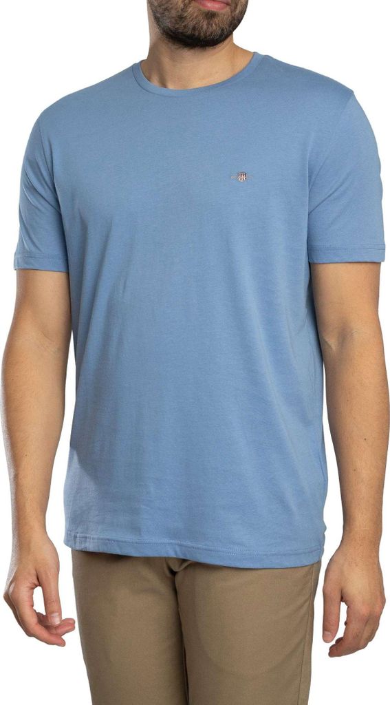 GANT Normales Schild-T-Shirt, Blau XL