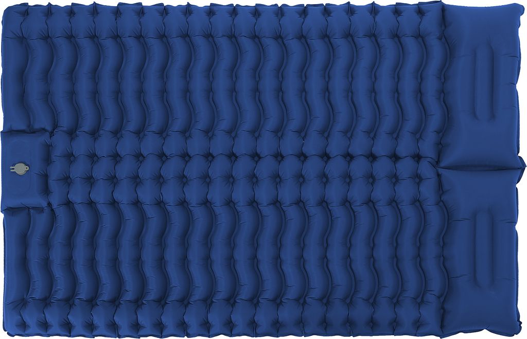 Camping-Isomatte, 10,2 cm dick, fuer 2 Personen, 3D-Wellpappe, feuchtigkeitsbestaendige Unterlage, aufblasbare Isomatte zum Wandern, Reisen, Zelten