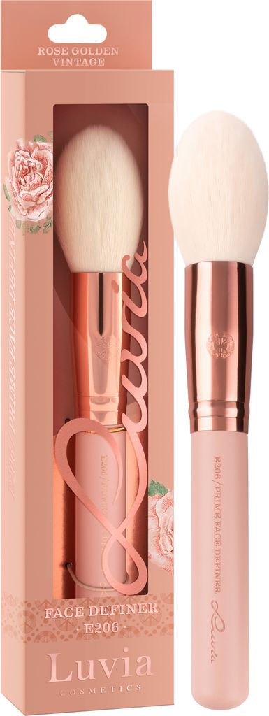Puder-Pinsel 'E206 / Prime Face Definer' in Nude/Roségold - Vegan