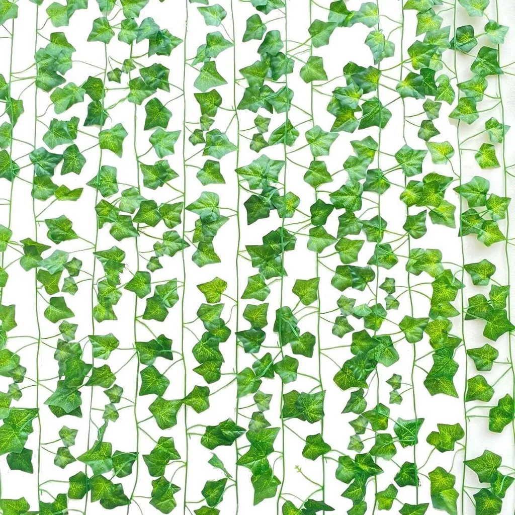 Lierre artificiel 15 pièces, guirlande de 32m pour déco murale et jardin