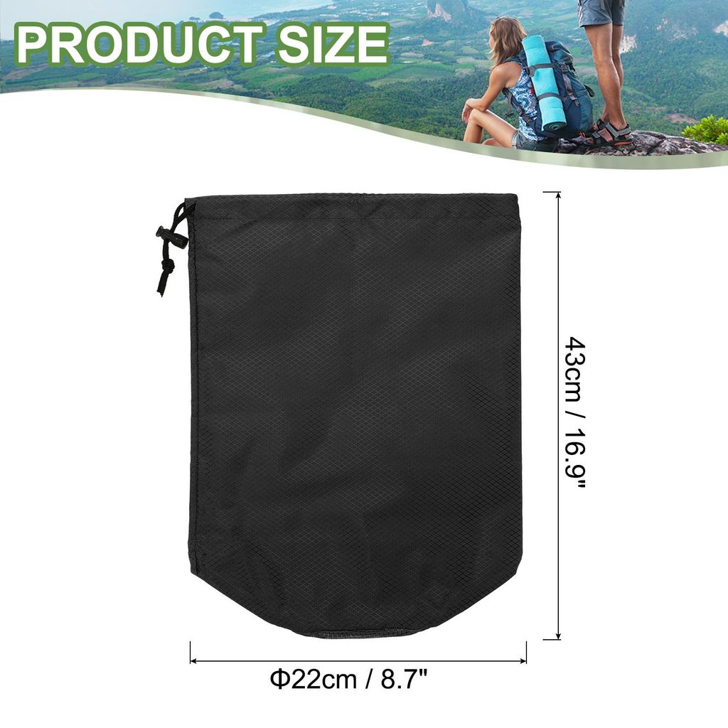 Kordelzugbeutel 22x46cm Stuff Sack, Wasserdichter Outdoor-Aufbewahrungssack Tragbarer Zugverschluss-Staubschutzbeutel Leichter Schlafsack fš¹r Wa...