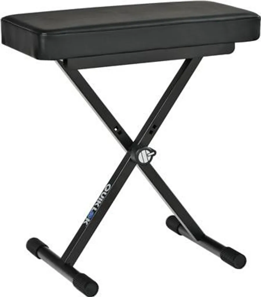 Banquette Piano QUIK-LOK BX8 - Siège Rembourré en Vinyle Noir Confort