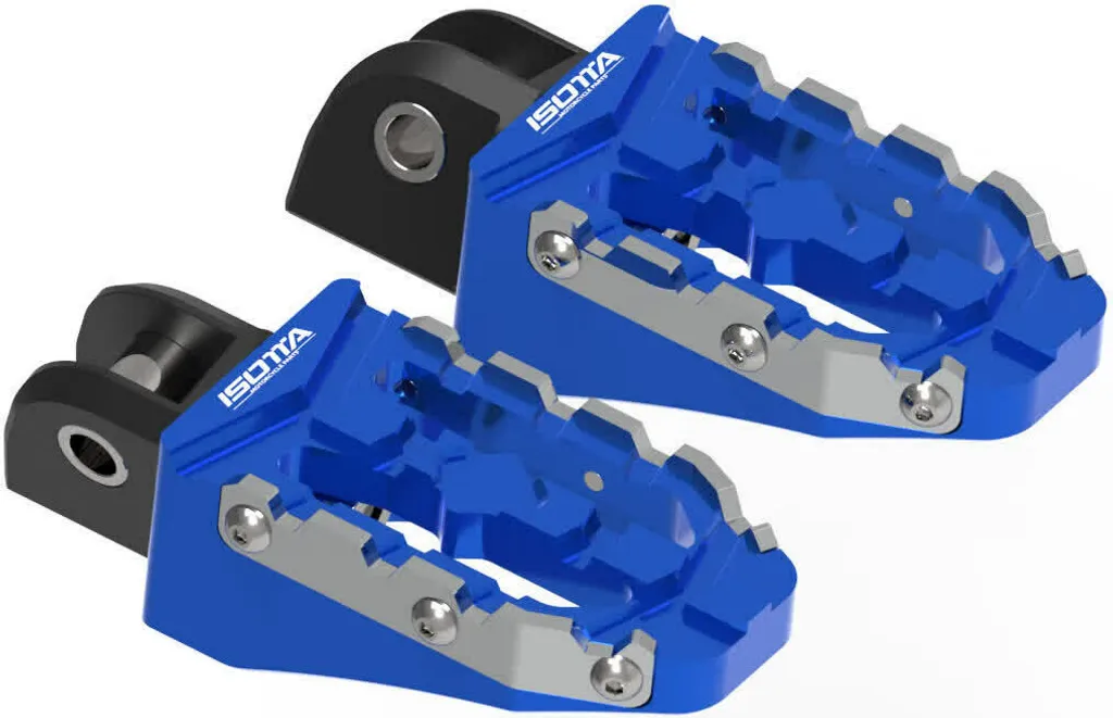 Repose-pieds Moto Tout-terrain Isotta Kit Enduro Bleu pour Pilote BMW