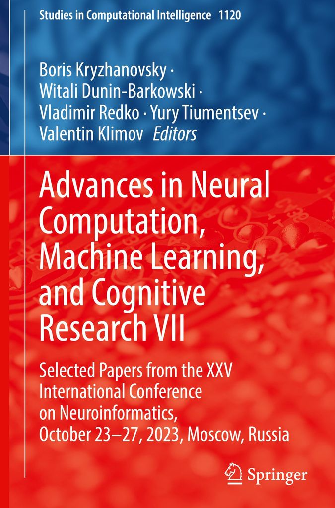ISBN Advances in Neural Computation, Machine Learning, and Cognitive Research VII, Englisch, Hardcover, 501 Seiten