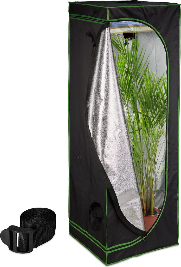 Pěstební stan Relaxdays, VxŠxH: 180x60x60 cm, reflexní Obrázek produktu 