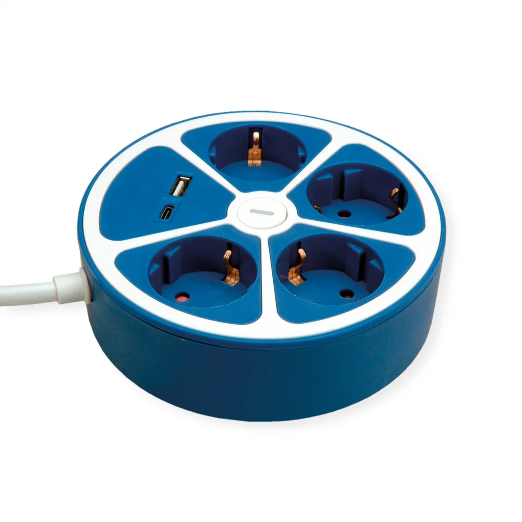 Offerta Multipresa ROLINE 4 Prese + USB-C 19.07.2340 Blu 1.5m - 2