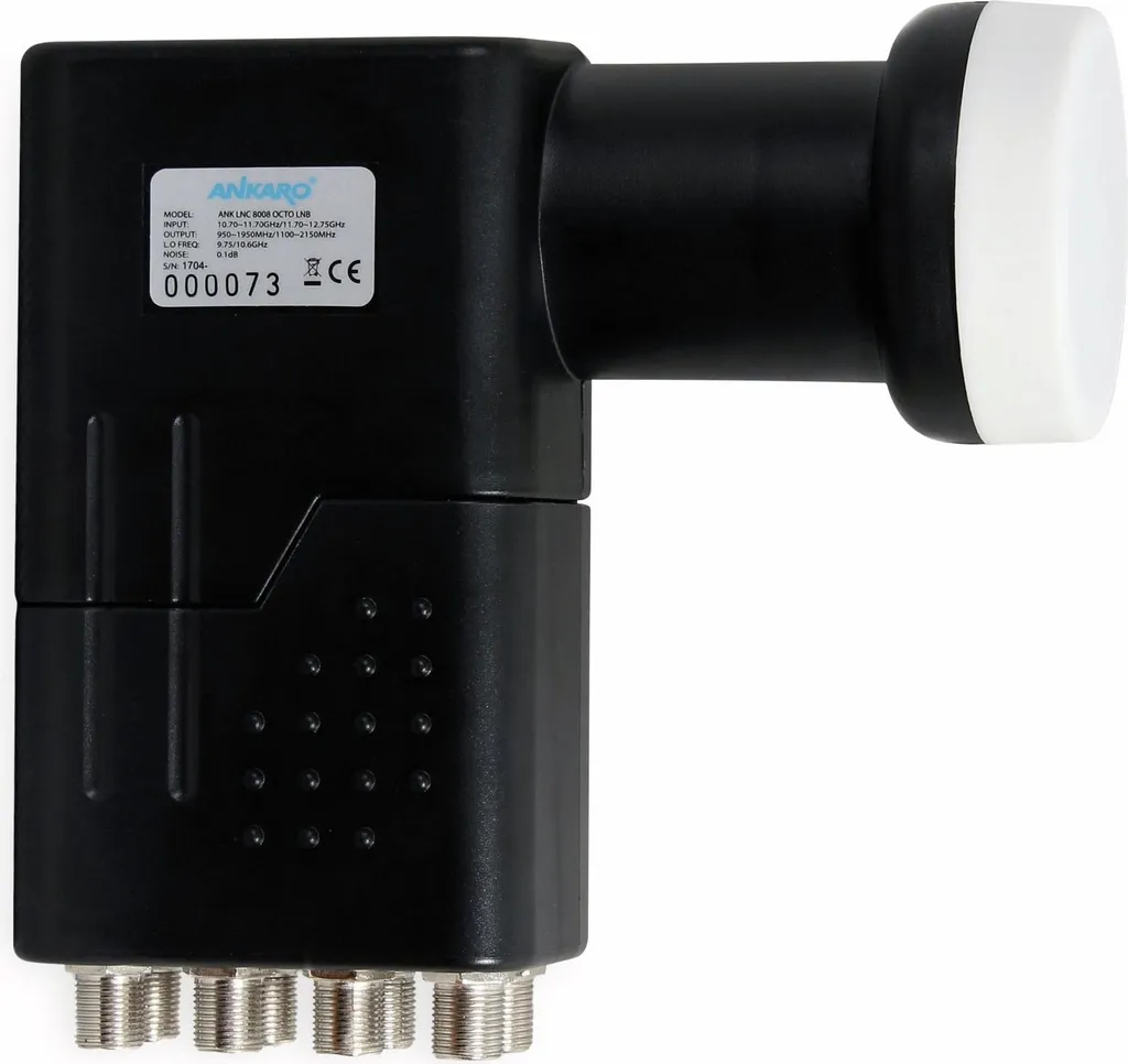 Réception satellite 8 postes avec le LNB Octo Ankaro LNC 8008 LTE et 4K - 3