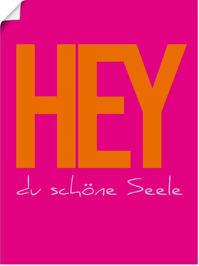 ARTland Poster Hey du schöne Seele Größe: 45x60 cm