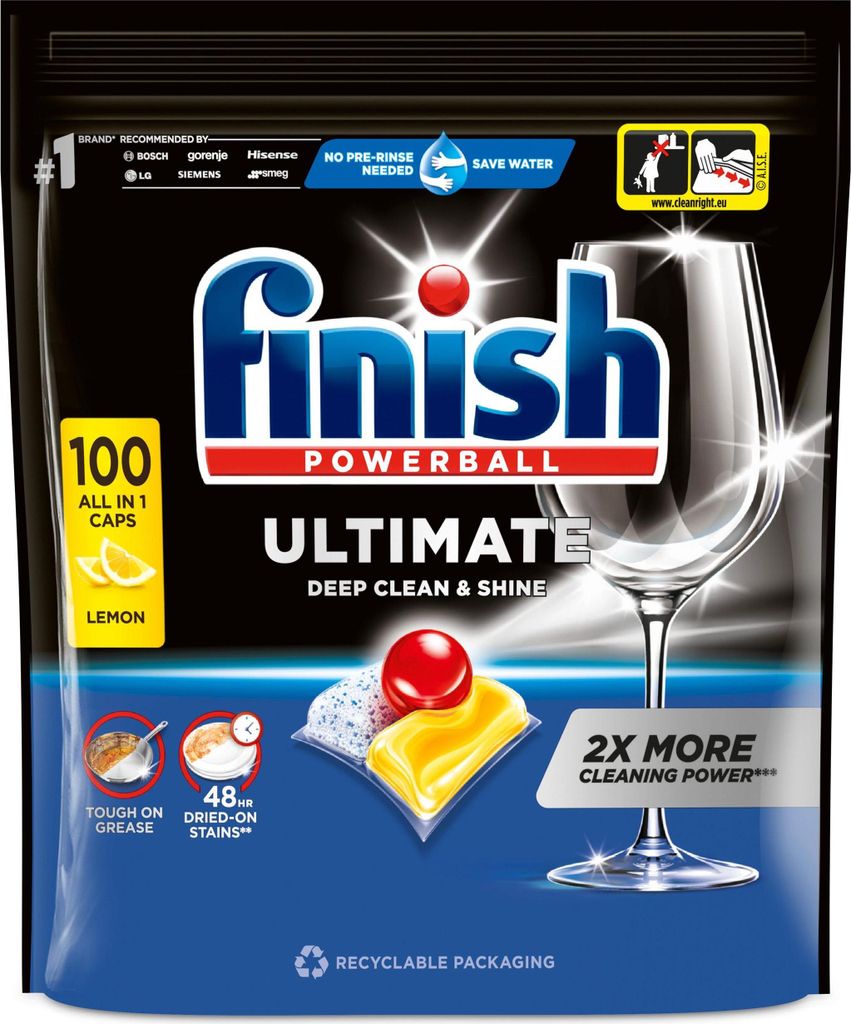 FINISH Ultimate All-in-1 Geschirrspltabs, 100 Stck, Zitrone Produktbild 